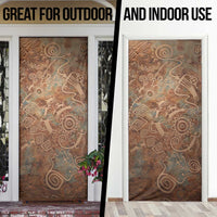 We Carry The Wisdom Door Cover African Ancient Symbols, Earthy Tones, and Ancestral Wisdom Quote - undefined