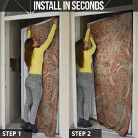 We Carry The Wisdom Door Cover African Ancient Symbols, Earthy Tones, and Ancestral Wisdom Quote - undefined