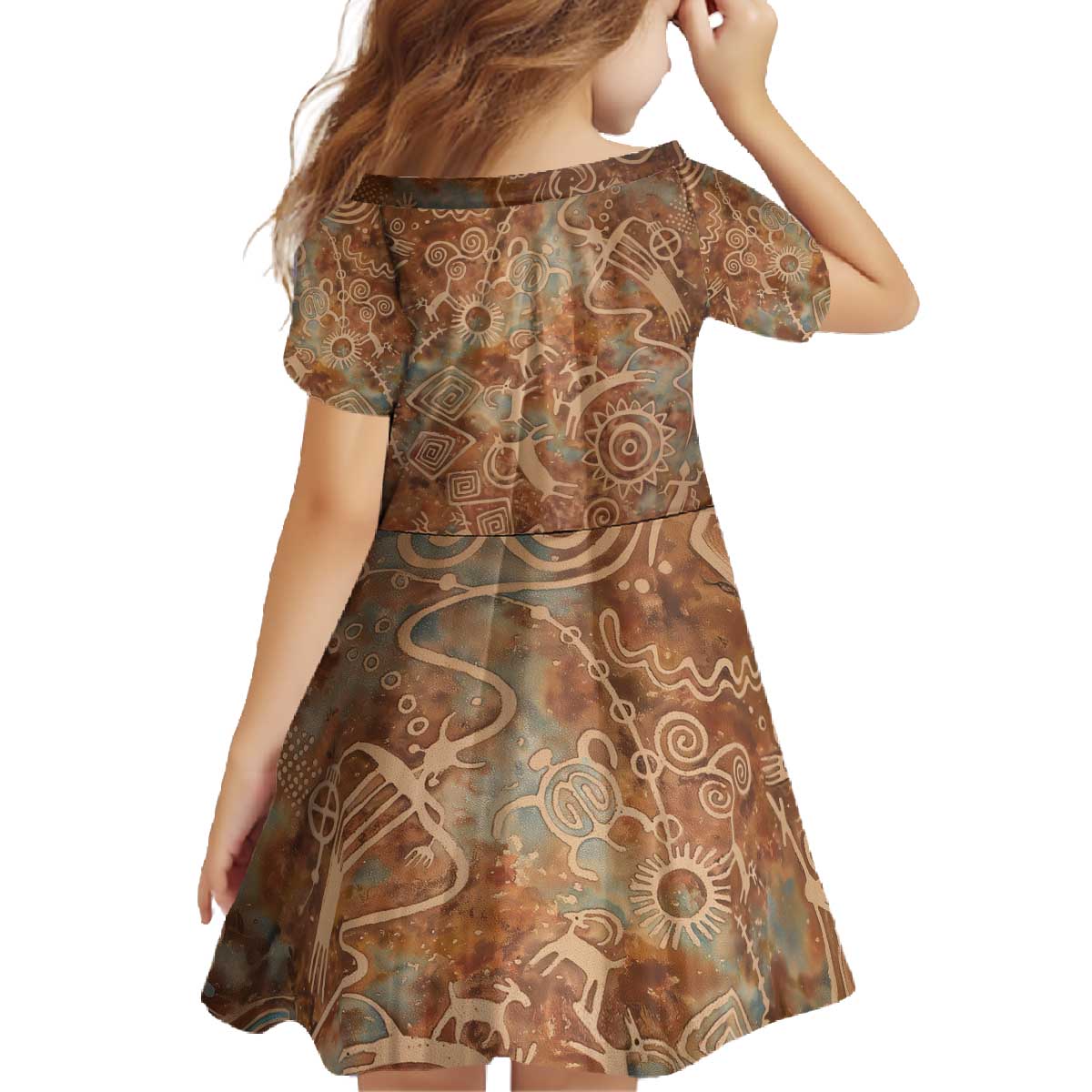 We Carry The Wisdom Family Matching Off The Shoulder Long Sleeve Dress and Hawaiian Shirt African Ancient Symbols, Earthy Tones, and Ancestral Wisdom Quote - Wonder Print Shop