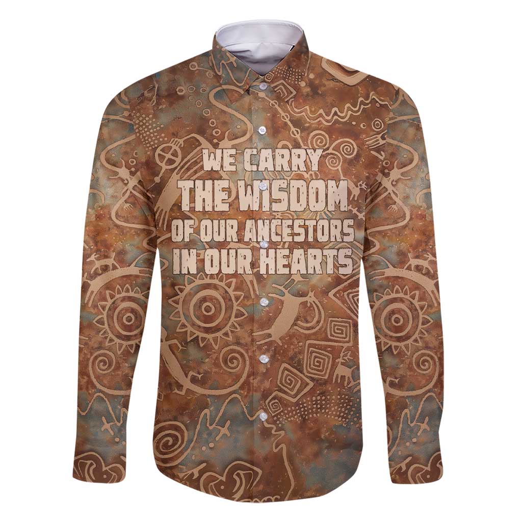 We Carry The Wisdom Family Matching Short Sleeve Bodycon Dress and Hawaiian Shirt African Ancient Symbols, Earthy Tones, and Ancestral Wisdom Quote - Wonder Print Shop