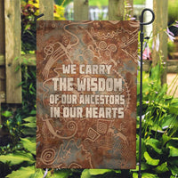We Carry The Wisdom Garden Flag African Ancient Symbols, Earthy Tones, and Ancestral Wisdom Quote - Wonder Print Shop