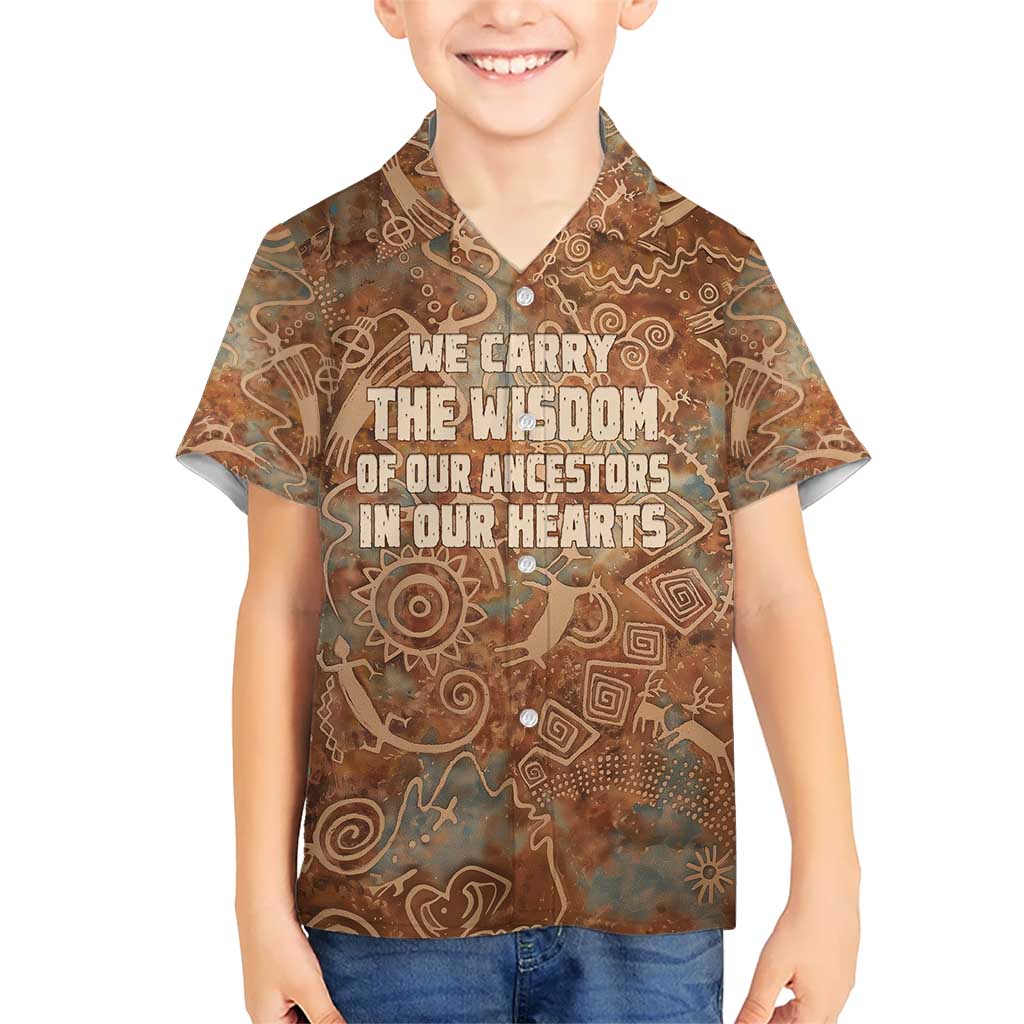 We Carry The Wisdom Hawaiian Shirt African Ancient Symbols, Earthy Tones, and Ancestral Wisdom Quote - Wonder Print Shop