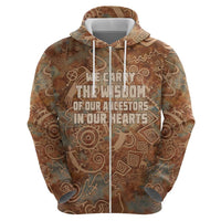 We Carry The Wisdom Hoodie African Ancient Symbols, Earthy Tones, and Ancestral Wisdom Quote - Wonder Print Shop