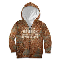 We Carry The Wisdom Kid Hoodie African Ancient Symbols, Earthy Tones, and Ancestral Wisdom Quote - Wonder Print Shop