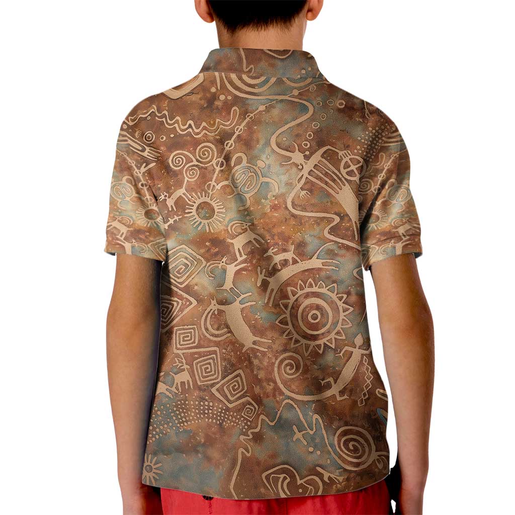 We Carry The Wisdom Kid Polo Shirt African Ancient Symbols, Earthy Tones, and Ancestral Wisdom Quote - Wonder Print Shop