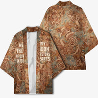 We Carry The Wisdom Kimono African Ancient Symbols, Earthy Tones, and Ancestral Wisdom Quote - Wonder Print Shop