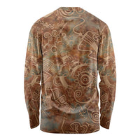We Carry The Wisdom Long Sleeve Shirt African Ancient Symbols, Earthy Tones, and Ancestral Wisdom Quote - Wonder Print Shop