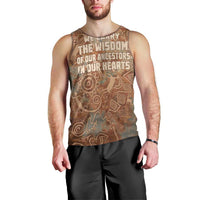 We Carry The Wisdom Men Tank Top African Ancient Symbols, Earthy Tones, and Ancestral Wisdom Quote - Wonder Print Shop