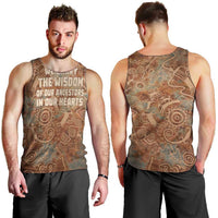We Carry The Wisdom Men Tank Top African Ancient Symbols, Earthy Tones, and Ancestral Wisdom Quote - Wonder Print Shop