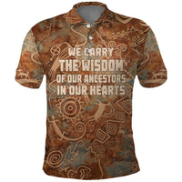 We Carry The Wisdom Polo Shirt African Ancient Symbols, Earthy Tones, and Ancestral Wisdom Quote - Wonder Print Shop