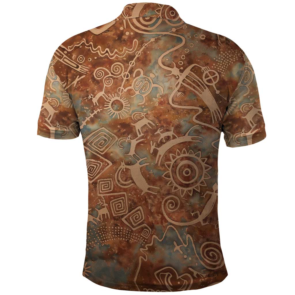 We Carry The Wisdom Polo Shirt African Ancient Symbols, Earthy Tones, and Ancestral Wisdom Quote - Wonder Print Shop