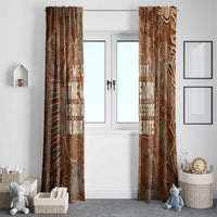 We Carry The Wisdom Window Curtain African Ancient Symbols, Earthy Tones, and Ancestral Wisdom Quote - Wonder Print Shop
