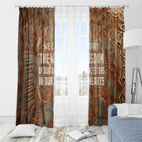 We Carry The Wisdom Window Curtain African Ancient Symbols, Earthy Tones, and Ancestral Wisdom Quote - Wonder Print Shop