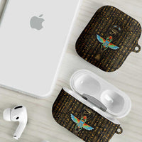 Ancient Pride AirPods Case African Hieroglyphic Pattern, Eye of Horus, and Sacred Scarab Symbol - Wonder Print Shop