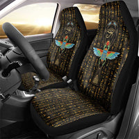 Ancient Pride Car Seat Cover African Hieroglyphic Pattern, Eye of Horus, and Sacred Scarab Symbol - Wonder Print Shop