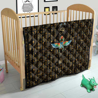 Ancient Pride Quilt African Hieroglyphic Pattern, Eye of Horus, and Sacred Scarab Symbol - Wonder Print Shop