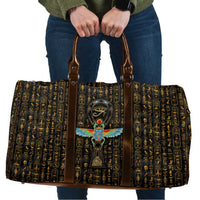 Ancient Pride Travel Bag African Hieroglyphic Pattern, Eye of Horus, and Sacred Scarab Symbol - Wonder Print Shop