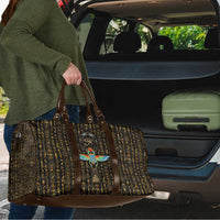 Ancient Pride Travel Bag African Hieroglyphic Pattern, Eye of Horus, and Sacred Scarab Symbol - Wonder Print Shop