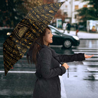 Ancient Pride Umbrella African Hieroglyphic Pattern, Eye of Horus, and Sacred Scarab Symbol - Wonder Print Shop