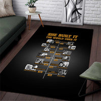 She Built It The World Uses It Area Rug African Influential Women Innovators Timeline - Wonder Print Shop