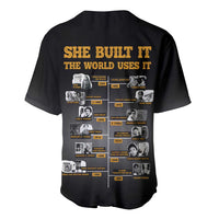 She Built It The World Uses It Baseball Jersey African Influential Women Innovators Timeline - Wonder Print Shop