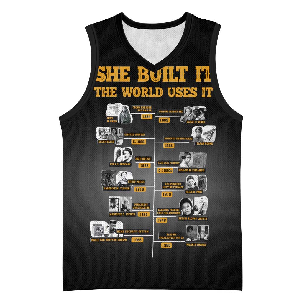 She Built It The World Uses It Basketball Jersey African Influential Women Innovators Timeline - Wonder Print Shop