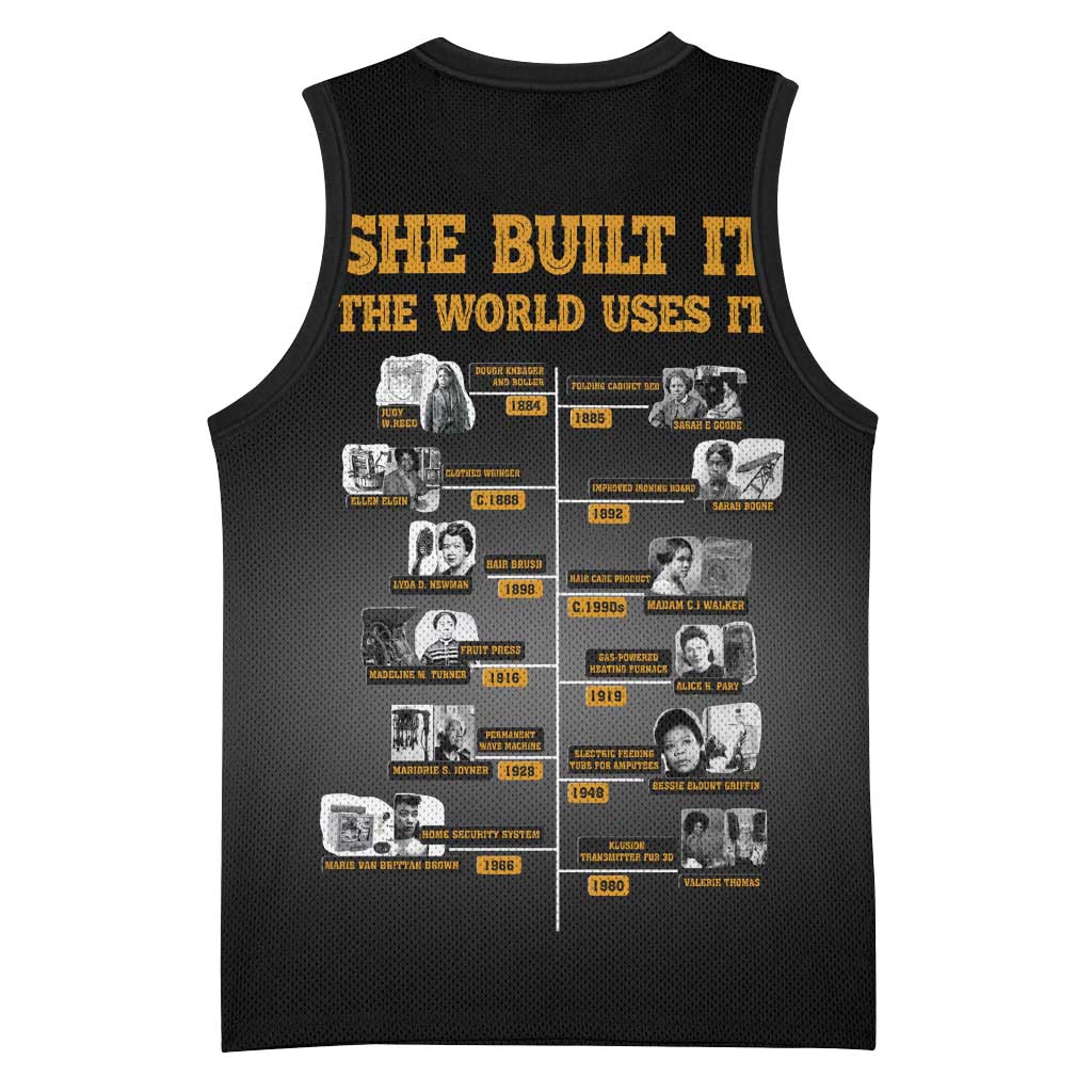 She Built It The World Uses It Basketball Jersey African Influential Women Innovators Timeline - Wonder Print Shop