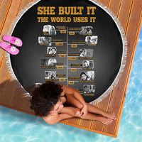 She Built It The World Uses It Beach Blanket African Influential Women Innovators Timeline - Wonder Print Shop