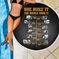 She Built It The World Uses It Beach Blanket African Influential Women Innovators Timeline - Wonder Print Shop