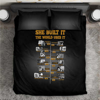 She Built It The World Uses It Bedding Set African Influential Women Innovators Timeline - Wonder Print Shop