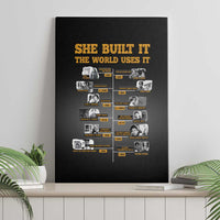 She Built It The World Uses It Canvas Wall Art African Influential Women Innovators Timeline - Wonder Print Shop