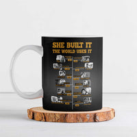 She Built It The World Uses It Ceramic Mug African Influential Women Innovators Timeline - Wonder Print Shop