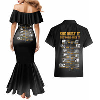 She Built It The World Uses It Couples Matching Mermaid Dress and Hawaiian Shirt African Influential Women Innovators Timeline - Wonder Print Shop