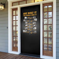 She Built It The World Uses It Door Cover African Influential Women Innovators Timeline - Wonder Print Shop
