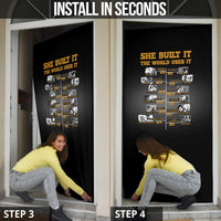 She Built It The World Uses It Door Cover African Influential Women Innovators Timeline - Wonder Print Shop