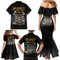 She Built It The World Uses It Family Matching Mermaid Dress and Hawaiian Shirt African Influential Women Innovators Timeline - Wonder Print Shop