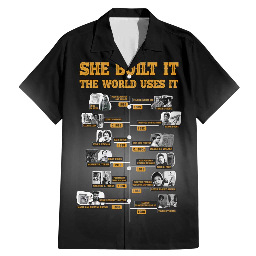She Built It The World Uses It Family Matching Mermaid Dress and Hawaiian Shirt African Influential Women Innovators Timeline - Wonder Print Shop