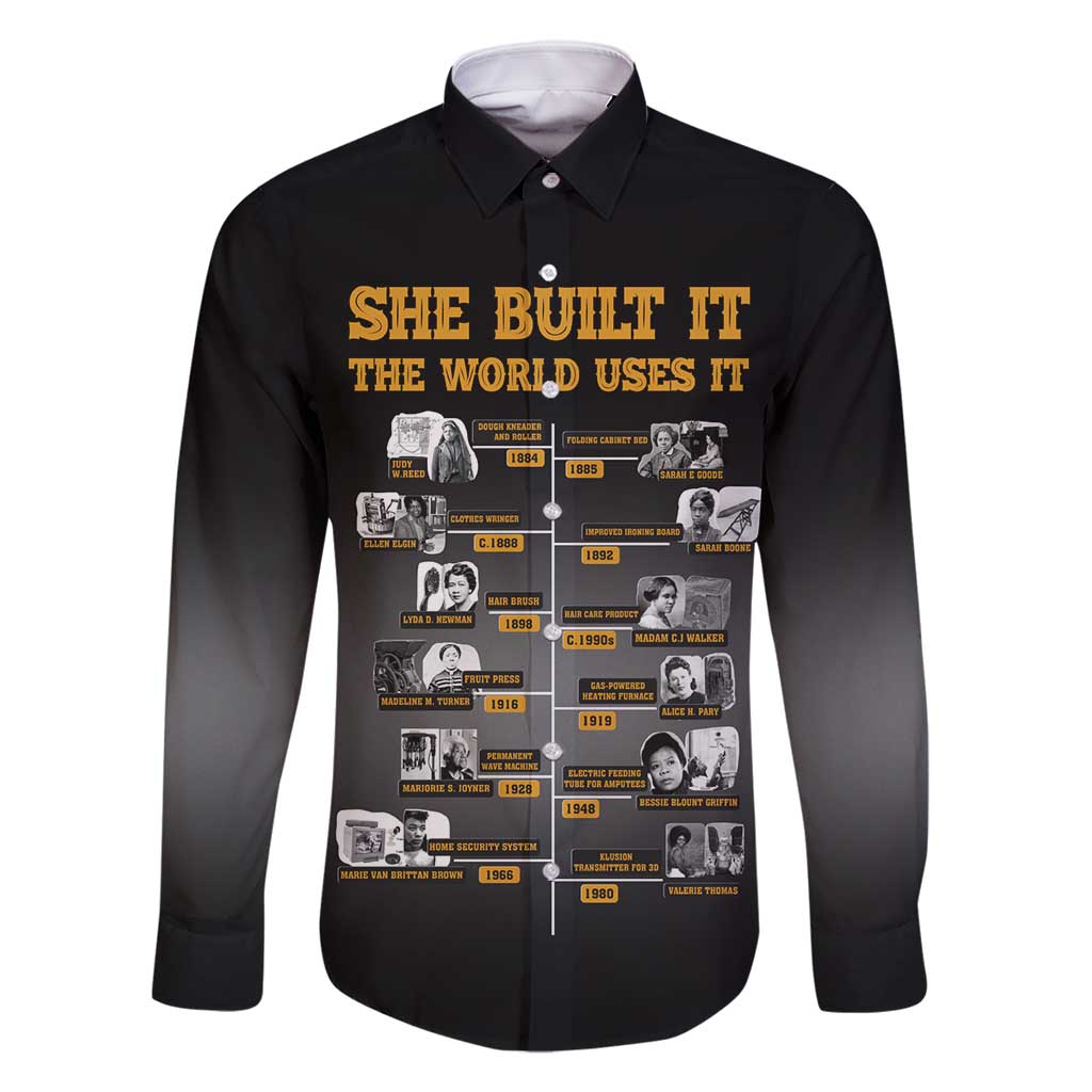 She Built It The World Uses It Family Matching Mermaid Dress and Hawaiian Shirt African Influential Women Innovators Timeline - Wonder Print Shop