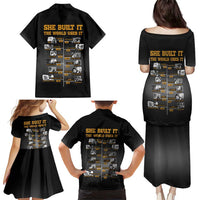 She Built It The World Uses It Family Matching Puletasi and Hawaiian Shirt African Influential Women Innovators Timeline - Wonder Print Shop