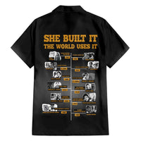 She Built It The World Uses It Family Matching Puletasi and Hawaiian Shirt African Influential Women Innovators Timeline - Wonder Print Shop