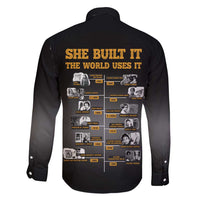 She Built It The World Uses It Family Matching Short Sleeve Bodycon Dress and Hawaiian Shirt African Influential Women Innovators Timeline - Wonder Print Shop
