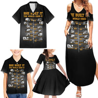 She Built It The World Uses It Family Matching Summer Maxi Dress and Hawaiian Shirt African Influential Women Innovators Timeline - Wonder Print Shop