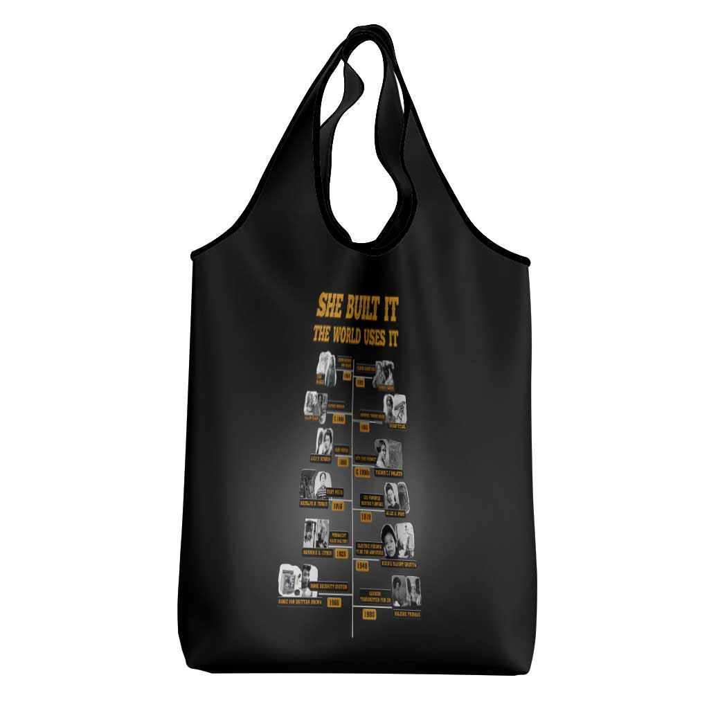 She Built It The World Uses It Grocery Bag African Influential Women Innovators Timeline - Wonder Print Shop