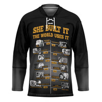 She Built It The World Uses It Hockey Jersey African Influential Women Innovators Timeline - Wonder Print Shop