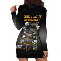 She Built It The World Uses It Hoodie Dress African Influential Women Innovators Timeline - Wonder Print Shop
