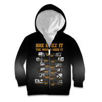 She Built It The World Uses It Kid Hoodie African Influential Women Innovators Timeline - Wonder Print Shop