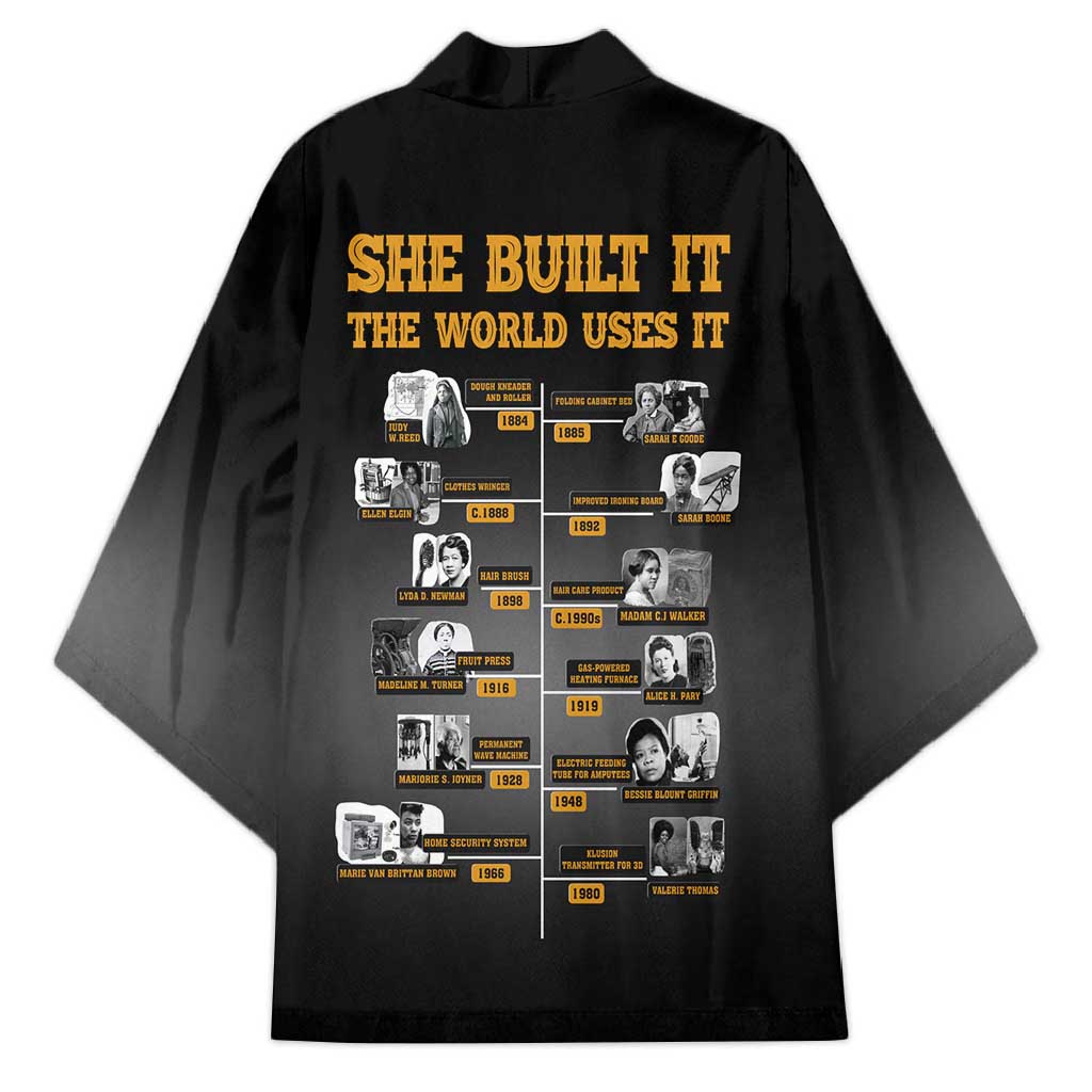 She Built It The World Uses It Kimono African Influential Women Innovators Timeline - Wonder Print Shop