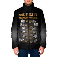 She Built It The World Uses It Padded Jacket African Influential Women Innovators Timeline - Wonder Print Shop