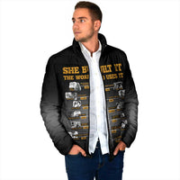 She Built It The World Uses It Padded Jacket African Influential Women Innovators Timeline - Wonder Print Shop