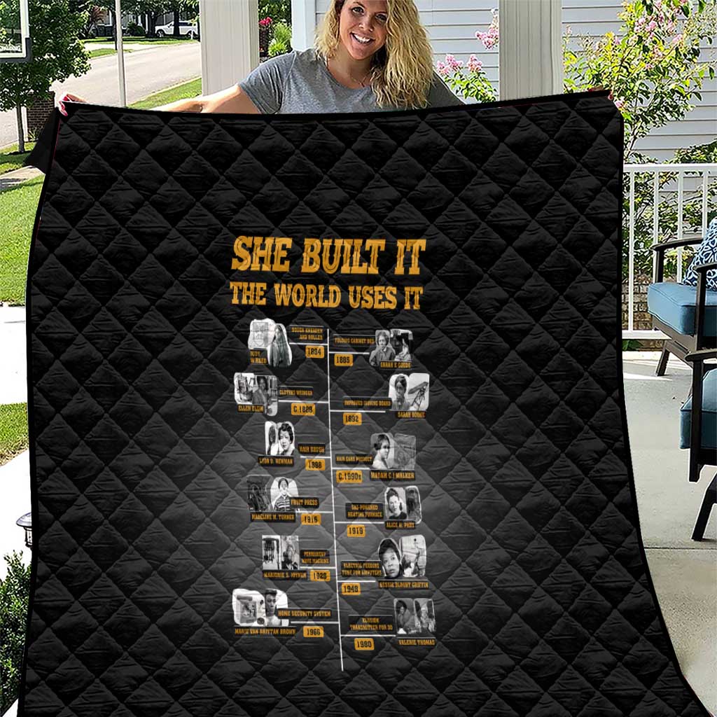 She Built It The World Uses It Quilt African Influential Women Innovators Timeline - Wonder Print Shop